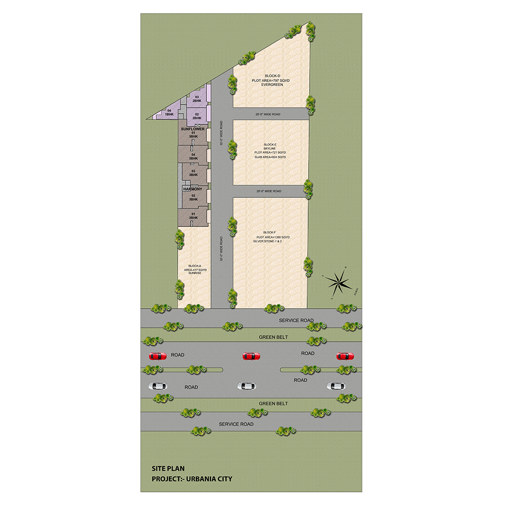 Urbania City Site Map